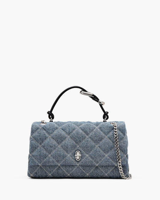 The Quilted  Denim Dual Convertible Shoulder Bag