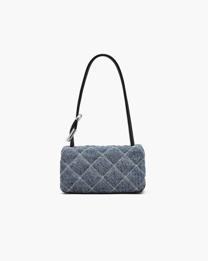 The Quilted  Denim Mini Dual Shoulder Bag