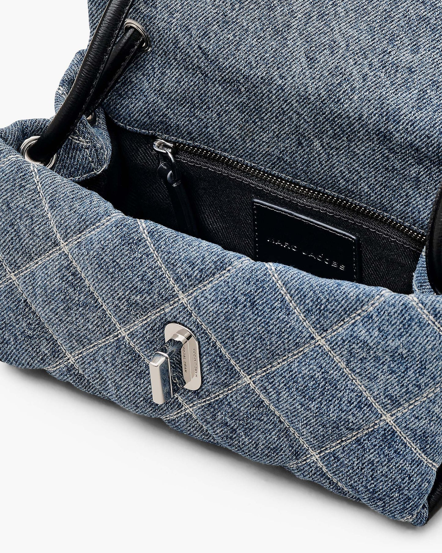 The Quilted  Denim Mini Dual Shoulder Bag