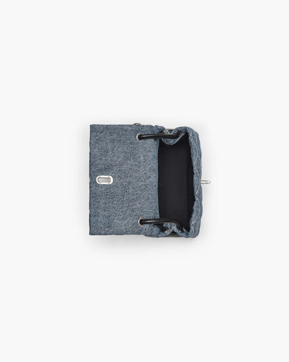The Quilted  Denim Mini Dual Shoulder Bag