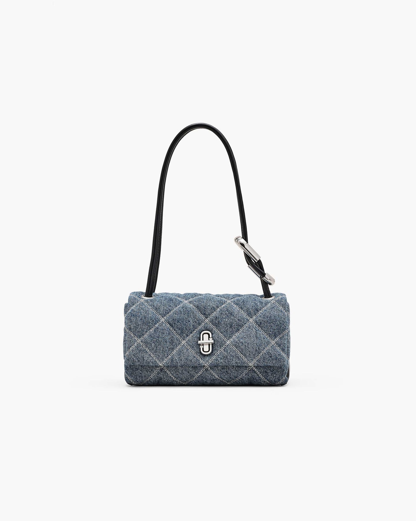 The Quilted  Denim Mini Dual Shoulder Bag