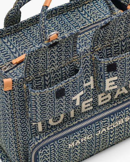 The Cargo  Monogram Denim Medium Tote Bag