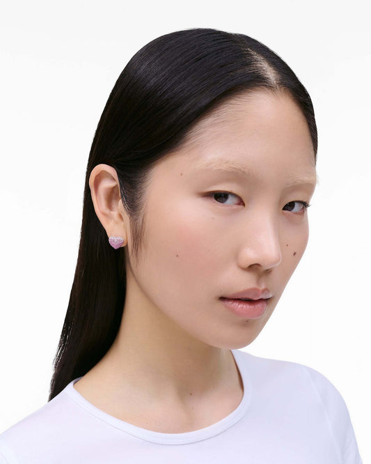 The Heart  Balloon Pave Earrings