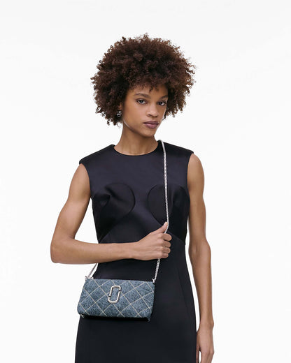 The Quilted  Denim Snapshot Convertible Shoulder Bag