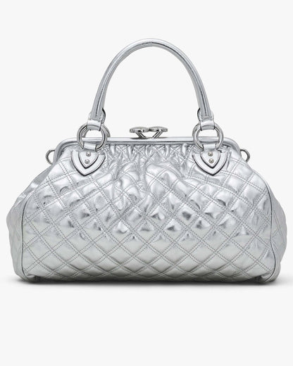 Re-Edition Quilted  Metallic Leather Stam Bag