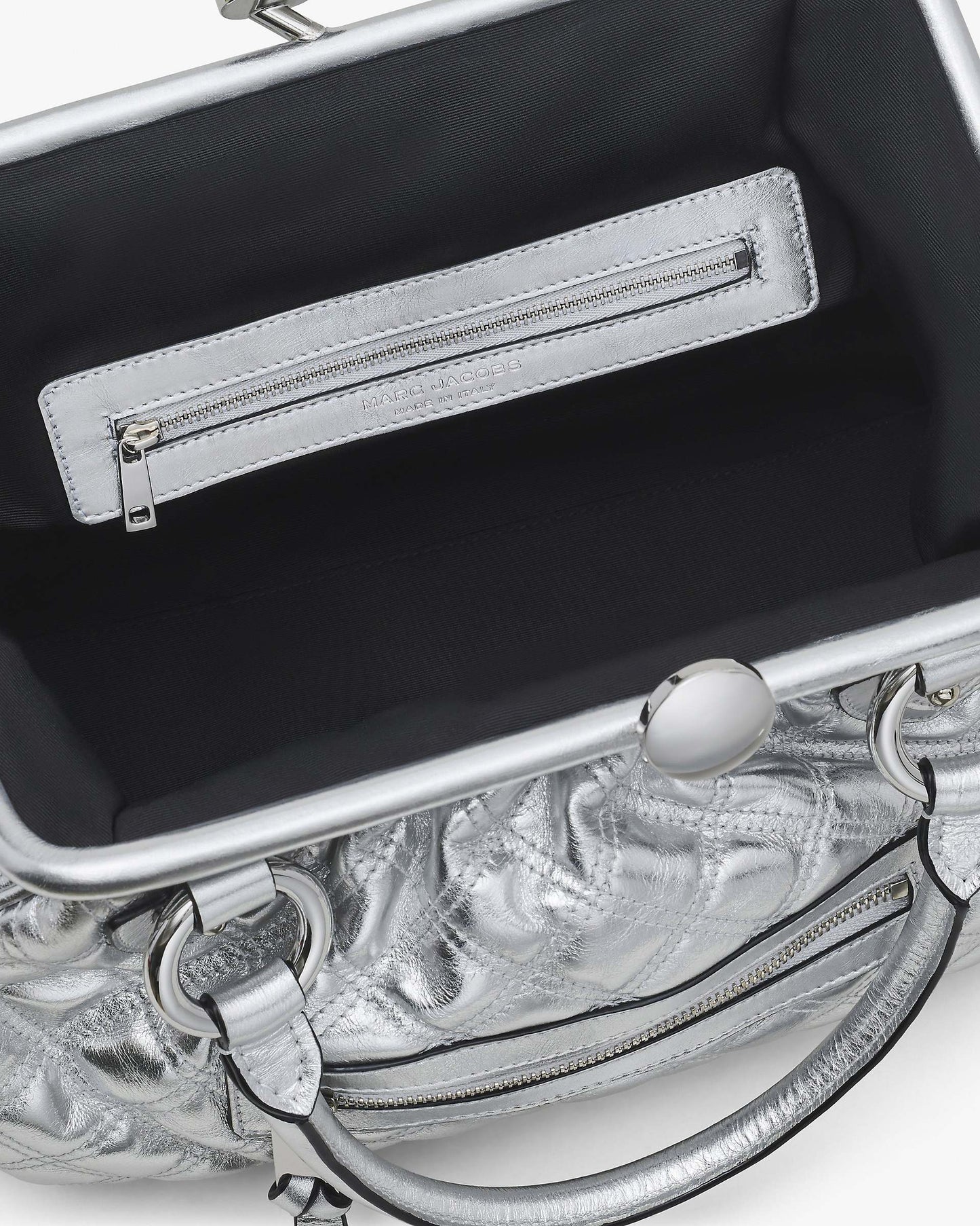 Re-Edition Quilted  Metallic Leather Stam Bag