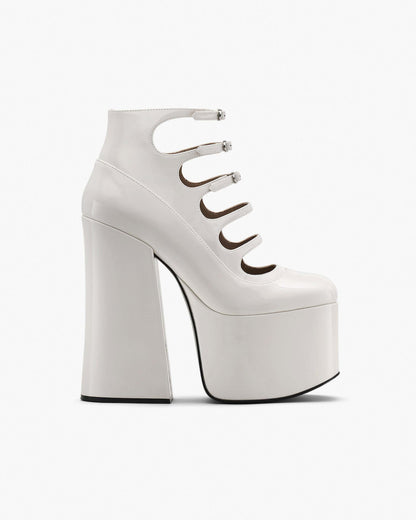 The Patent  Leather Kiki Ankle Boot