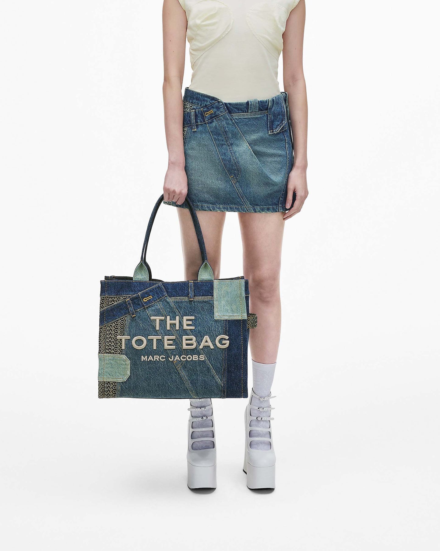 The Deconstructed  Denim Large Tote Bag