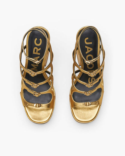 The Metallic  Leather Kiki Platform Sandal