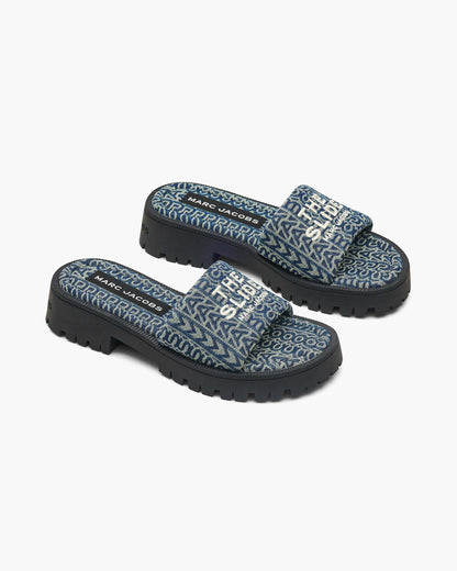 The Denim  Monogram Lug Sole Slide