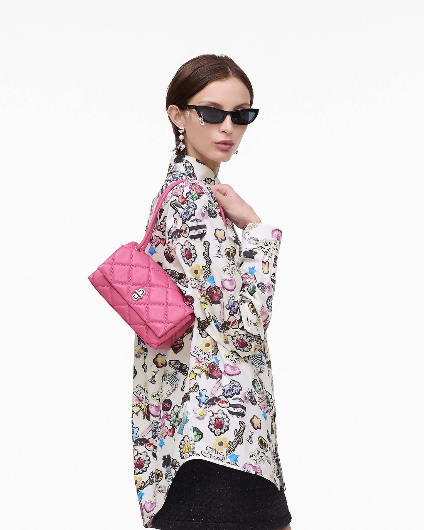 The Quilted  Mini Dual Shoulder Bag