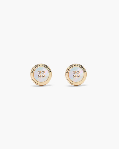 The Button  Mother Of Pearl Stud Earrings