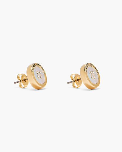 The Button  Mother Of Pearl Stud Earrings