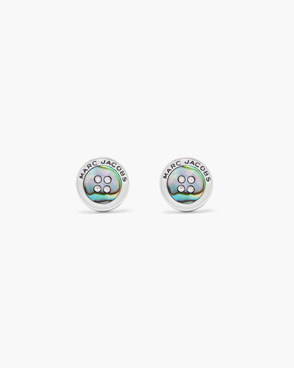 The Button  Abalone Stud Earrings