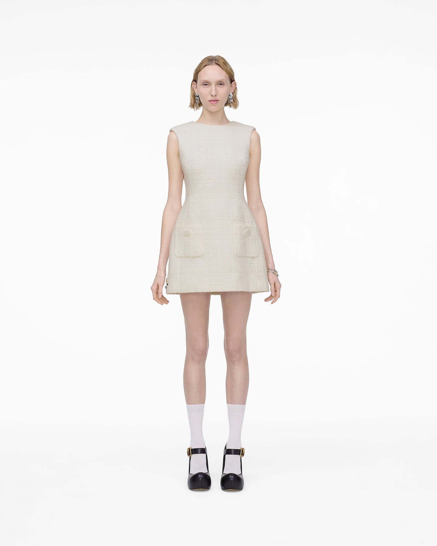 Sculptural Tweed Dress